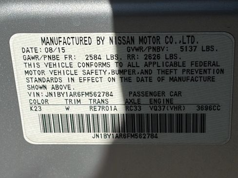 Used 2015 INFINITI Q70 3.7 w/ Deluxe Touring Package AWD/4WD image 15