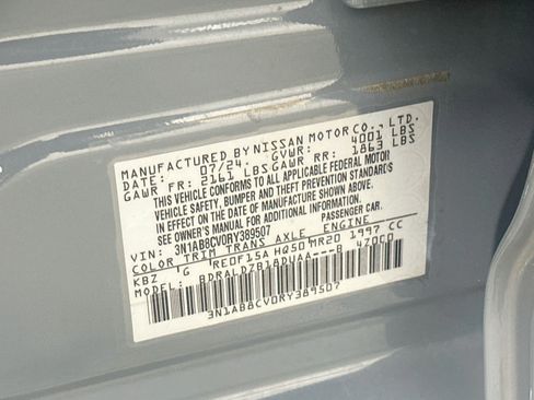 Used 2024 Nissan Sentra SV w/ All-Weather Package FWD image 12