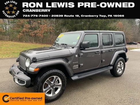 Used 2022 Jeep Wrangler Unlimited Sahara w/ LED Lighting Group image 1