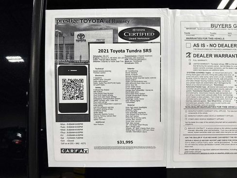 Used 2021 Toyota Tundra SR5 w/ SX Package RWD image 13
