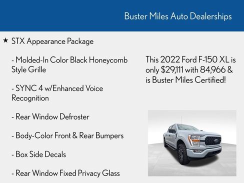 Used 2022 Ford F150 XL w/ STX Appearance Package AWD/4WD image 7