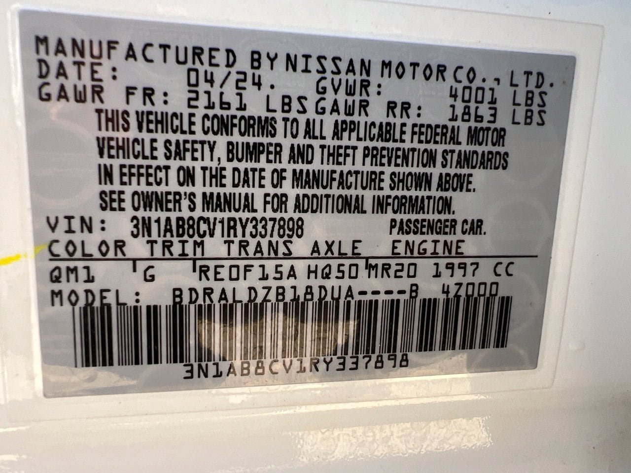Used 2024 Nissan Sentra SV FWD image 28