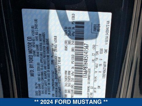 Certified 2024 Ford Mustang Premium RWD image 22