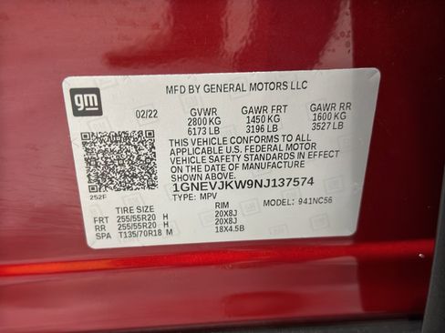 Used 2022 Chevrolet Traverse RS w/ LPO, Floor Liner Package image 44