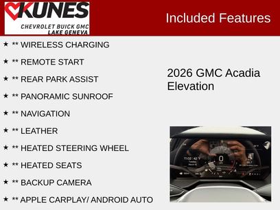 New 2026 GMC Acadia Elevation w/ Black Edition