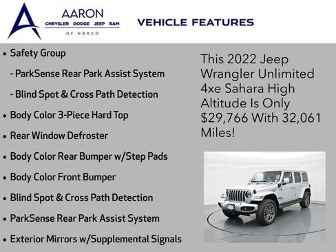 Used 2022 Jeep Wrangler Unlimited Sahara AWD/4WD image 13