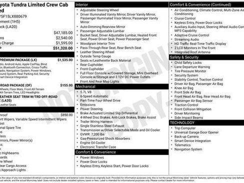 Used 2020 Toyota Tundra Limited w/ Limited Premium Package AWD/4WD image 7