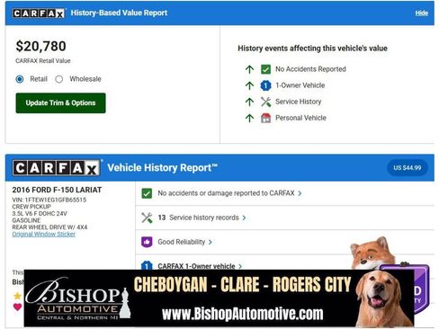 Used 2016 Ford F150 Lariat w/ Equipment Group 502A Luxury image 3