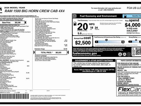 New 2026 RAM 1500 Big Horn AWD/4WD image 2