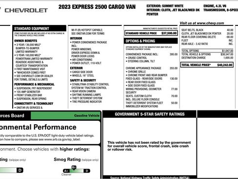 Used 2023 Chevrolet Express 2500 w/ Driver Convenience Package image 4