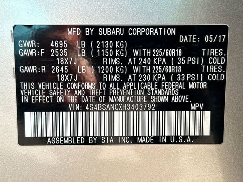 Used 2017 Subaru Outback 2.5i Limited image 36