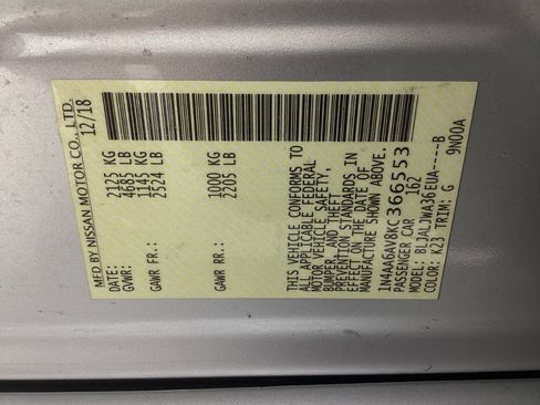 Used 2019 Nissan Maxima 3.5 SV w/ Floor Mat Group image 50