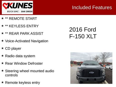 Used 2016 Ford F150 XLT w/ Equipment Group 302A Luxury image 2
