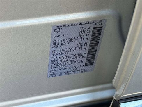 Used 2021 Nissan Murano SL w/ SL Moonroof Package image 25