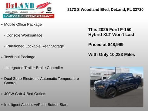 Used 2025 Ford F150 XLT w/ Equipment Group 302A MID AWD/4WD image 4