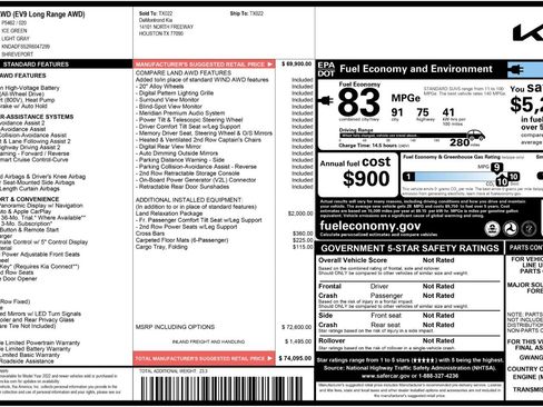 Used 2024 Kia EV9 Land image 62