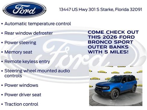 New 2026 Ford Bronco Sport Outer Banks w/ Outer Banks Tech Package+ image 25