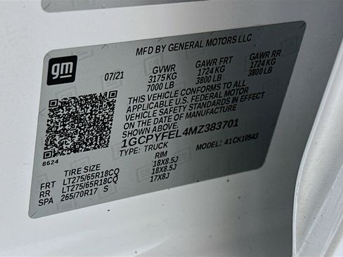 Used 2021 Chevrolet Silverado 1500 LT Trail Boss w/ Bed Protection Package image 12