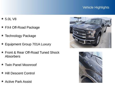 Used 2015 Ford F150 Platinum w/ Equipment Group 701A Luxury image 5