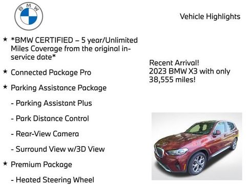 Certified 2023 BMW X3 xDrive30i w/ Premium Package AWD/4WD image 4