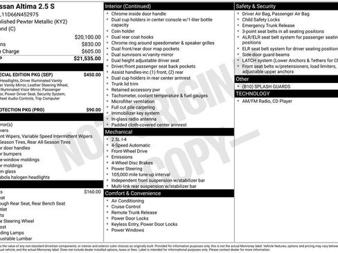 Used 2006 Nissan Altima 2.5 S w/ (P01) Special Edition Pkg image 14