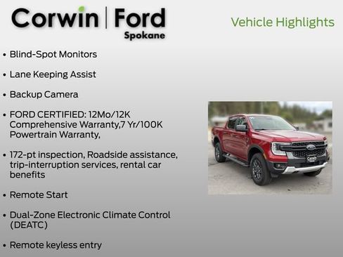Used 2025 Ford Ranger XLT w/ Equipment Group 301A High AWD/4WD image 7