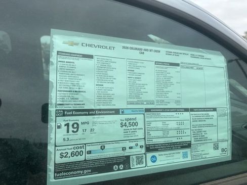 New 2026 Chevrolet Colorado W/T w/ WT Custom Package image 34