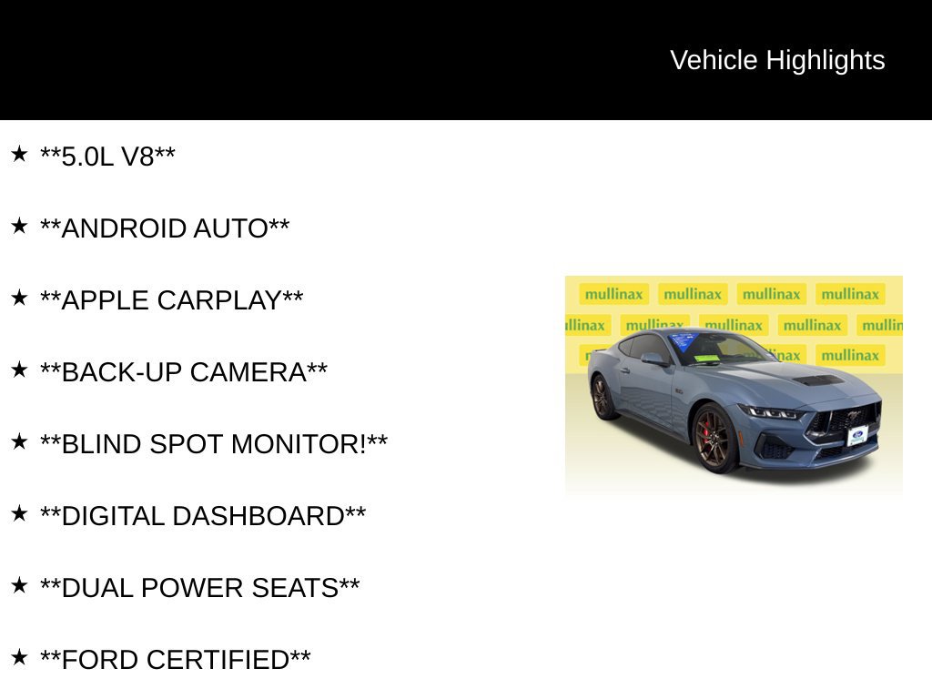 Certified 2024 Ford Mustang GT Premium RWD image 13