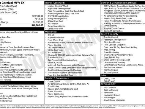 Used 2024 Kia Carnival EX image 34