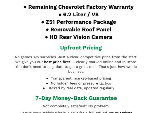 Used 2024 Chevrolet Corvette Stingray Coupe w/ Z51 Performance Package RWD image 2