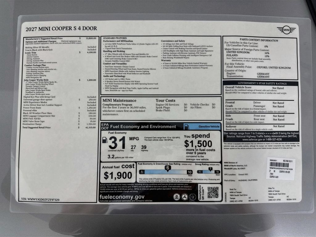 New 2027 MINI Cooper S FWD image 9