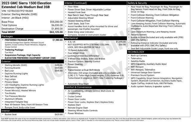 Used 2023 GMC Sierra 1500 Elevation w/ Preferred Package AWD/4WD image 19