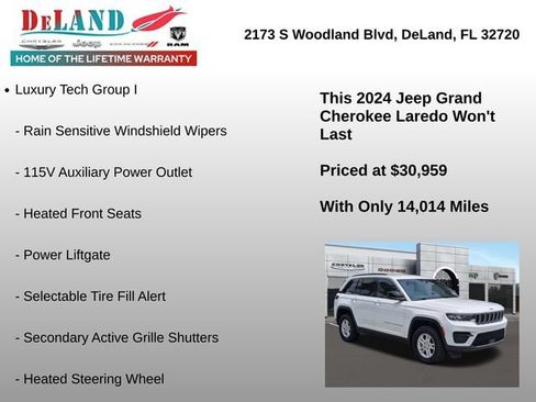 Used 2024 Jeep Grand Cherokee Laredo w/ Luxury Tech Group I AWD/4WD image 6