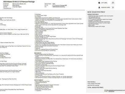 Used 2025 MAZDA CX-50 AWD 2.5 S w/ Premium Package