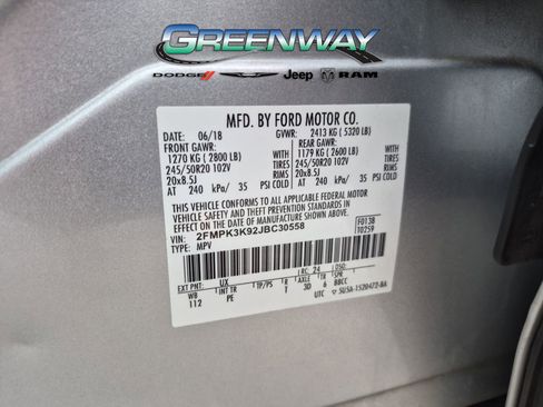 Used 2018 Ford Edge Titanium w/ Equipment Group 301A FWD image 16