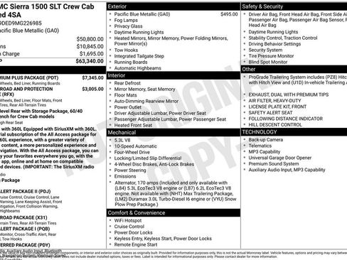 Used 2021 GMC Sierra 1500 SLT w/ SLT Premium Plus Package AWD/4WD image 12