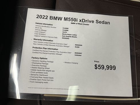 Certified 2022 BMW M550i xDrive w/ Dynamic Handling Package image 18