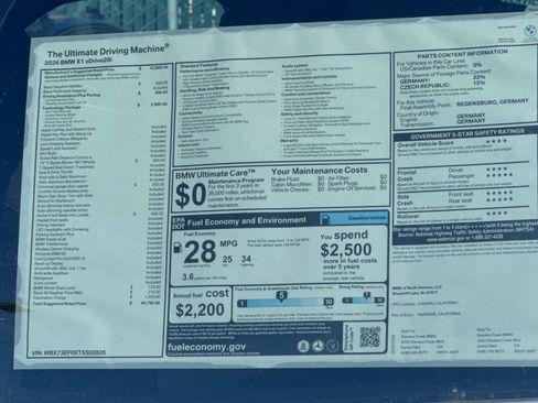 New 2026 BMW X1 xDrive28i w/ Technology Package image 30