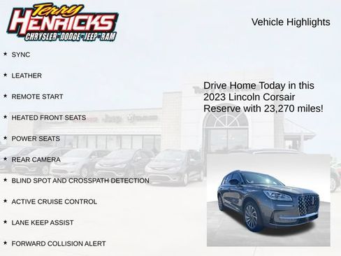 Used 2023 Lincoln Corsair Reserve AWD/4WD image 4