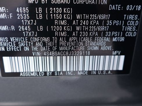 Used 2018 Subaru Outback 2.5i Premium AWD/4WD image 46