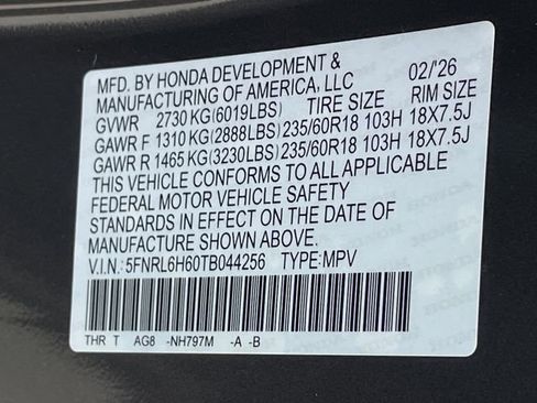 New 2026 Honda Odyssey EX-L image 27