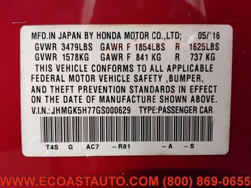 Used 2016 Honda Fit EX image 20