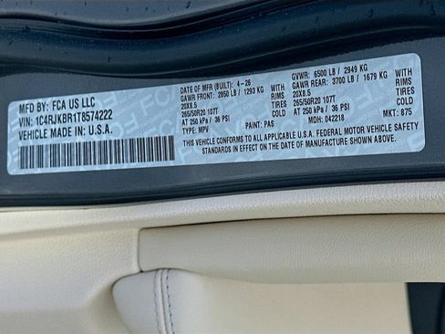 New 2026 Jeep Grand Cherokee L Limited AWD/4WD image 19