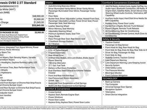 Used 2021 Genesis GV80 2.5T w/ Advanced Package 03 image 9