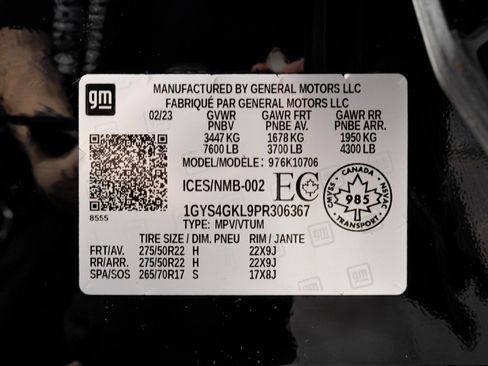 Used 2023 Cadillac Escalade Sport Platinum w/ LPO, ONYX Package image 76