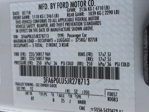 Used 2018 Ford Fusion SE w/ Equipment Group 602A FWD image 39