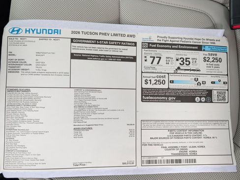 New 2026 Hyundai Tucson Limited image 33