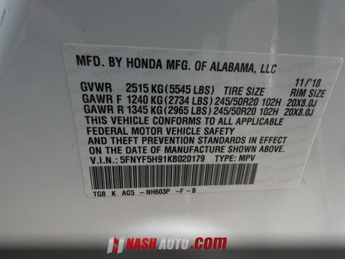Used 2019 Honda Pilot Touring image 78