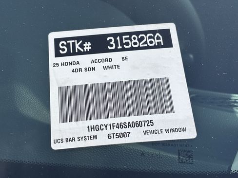 Certified 2025 Honda Accord SE image 31