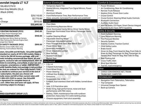 Used 2014 Chevrolet Impala LT w/ Premium Seating Package FWD image 1